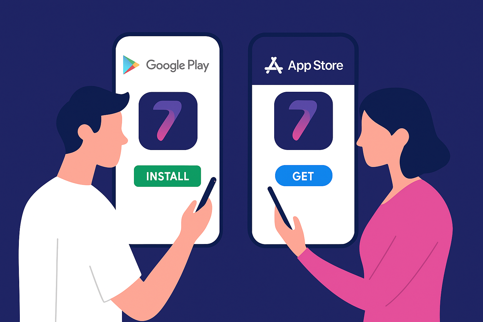 Mobile App on App Store and Play Store